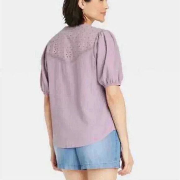 Knox Rose ladies lilac textured blouse size xs - Picture 2 of 7